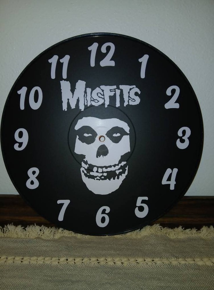 Misfits Repurposed Record Clock