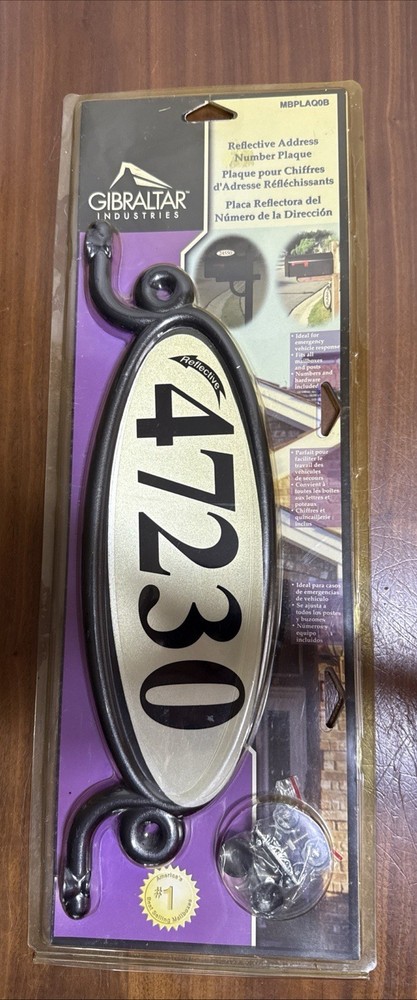 Gibraltar Mailbox Address Plaque