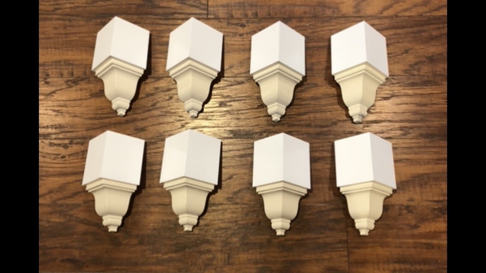 Crown Molding inside Corner Blocks made from 4" Colonial Crown 8 pack