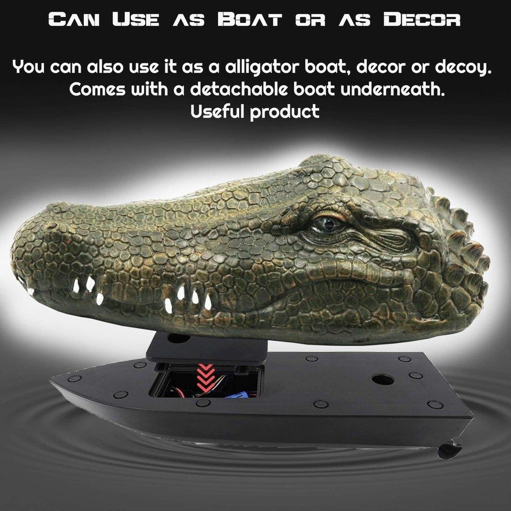 Rechargeable Remote Control Crocodile Head Boat Weather Resistant Design