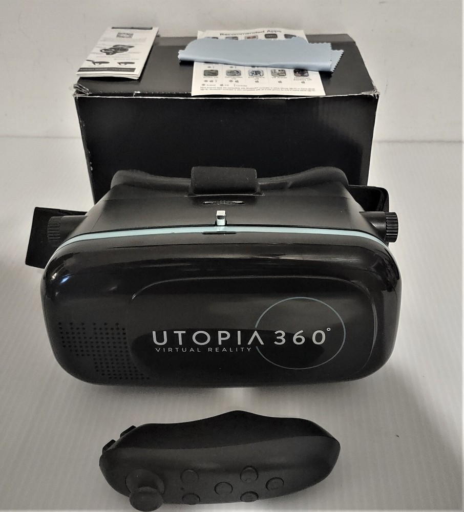 UTOPIA 360 Virtual Reality 3D Headset for use with I-phone or Android with App