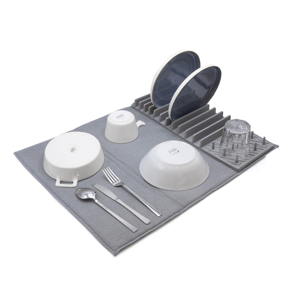 ABAZANA Dish Drying Rack and Mat Set