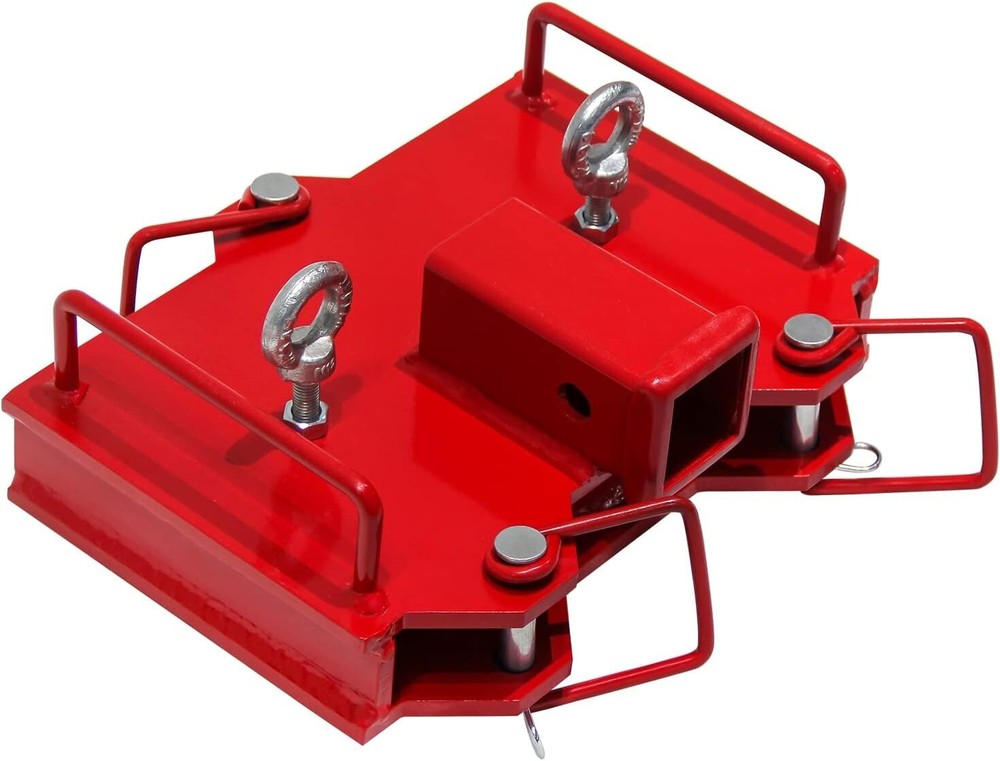 2" Trailer Hitch Receiver Dual Pallet Fork Forklift Towing Adapter Attachment