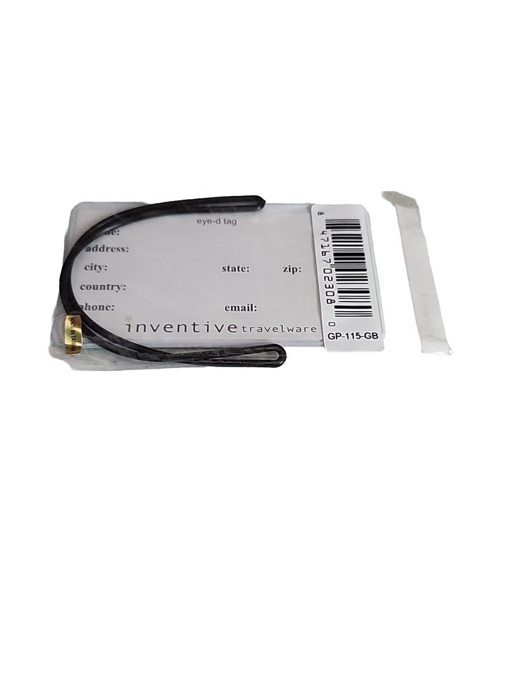 Inventive Travelware Blue Luggage Tag" wrong: .... " box 195