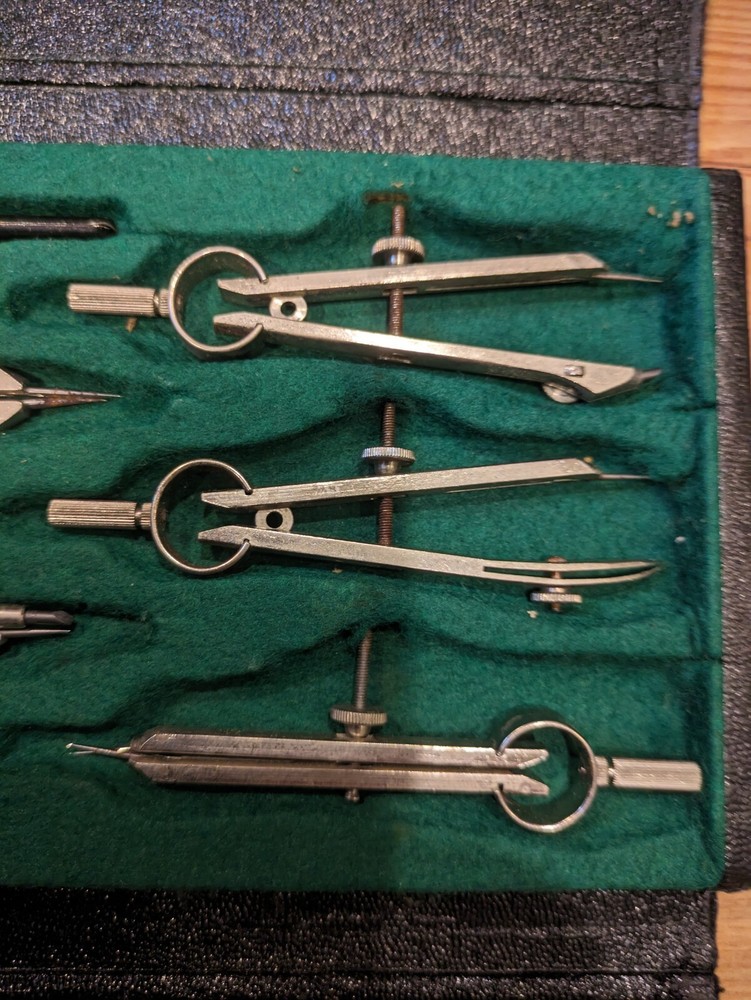 VINTAGE DRAFTING SET - GERMANY Made #1209 Complete