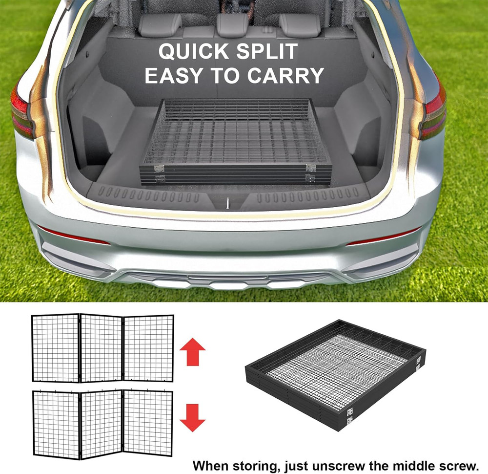 Foldable Grid Wall Panel 3PCS - Portable Heavy Duty Gridwall Display Rack with D