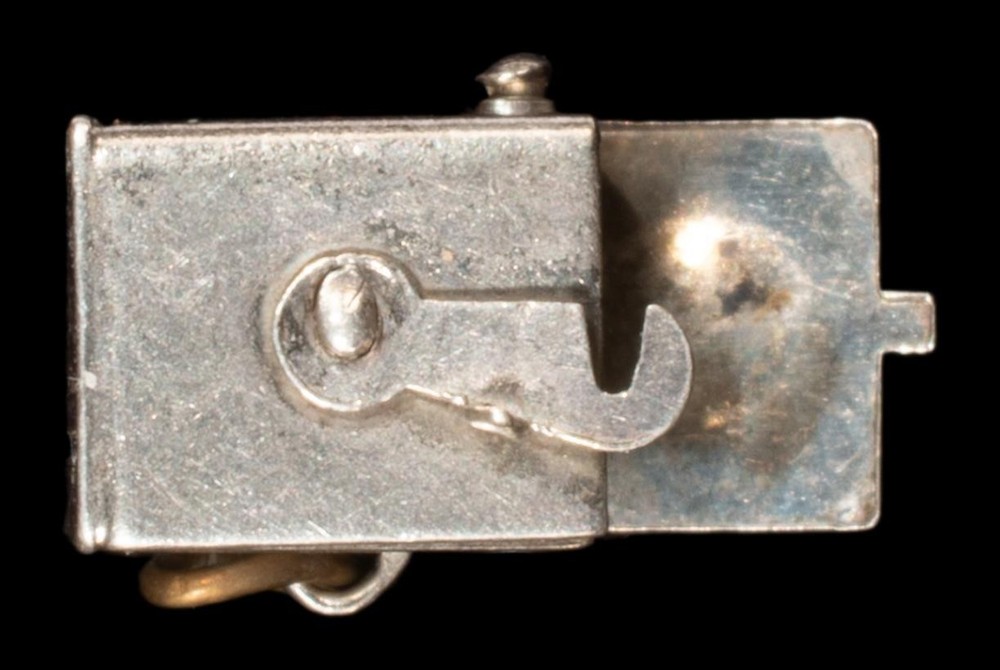 Sterling Silver Box Opening Lid Pendant Charm