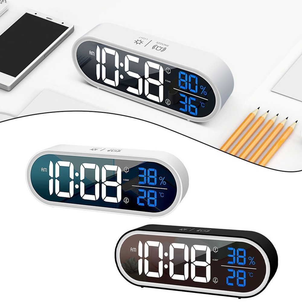 Compact LED Clock with Memory Function and Dual Alarm Settings for Convenience