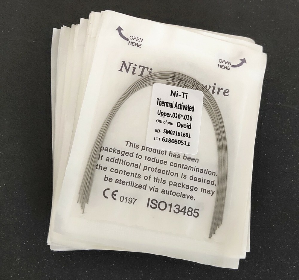 30 Packs 300Pcs Thermal Activated NITI Rectangular Arch Wire Dental Bows Ovoid