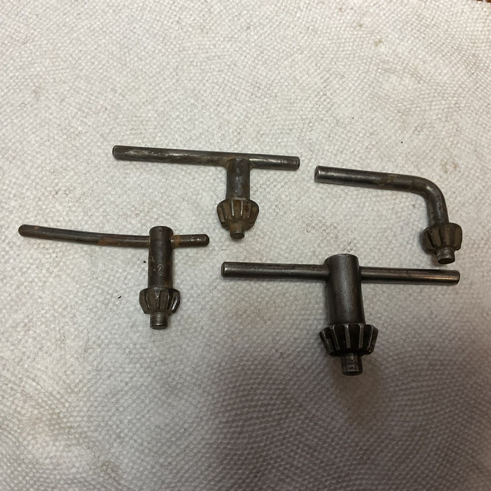 4 Vintage Drill Chuck Keys . 1 Marked..  OK