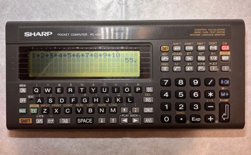 SHARP Pocket Computer PC-G801 BASIC Z80 ASSEMBLER Working See notes from Japan