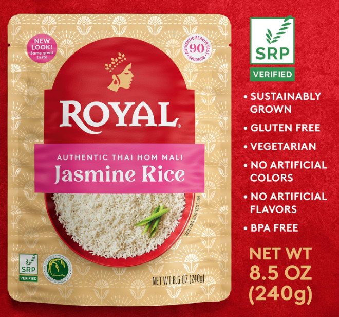 Authentic Thai Hom Mali White Jasmine Rice - Microwaveable Dinner Side Dish