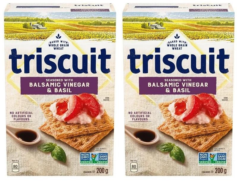 Triscuit Balsamic Vinegar and Basil Crackers, 200g (2 Pack)