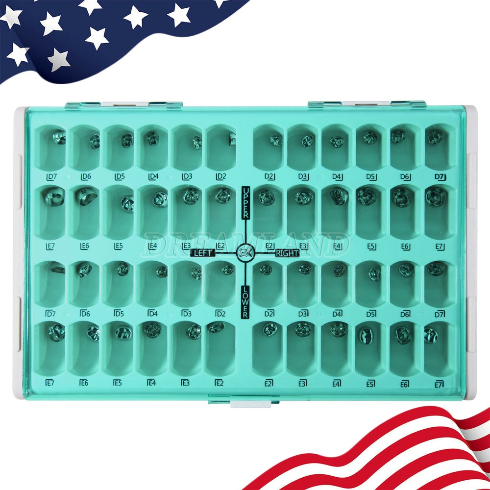 48 ASSORTED PRIMARY MOLAR STAINLESS STEEL CROWNS - COMPLETE KIT