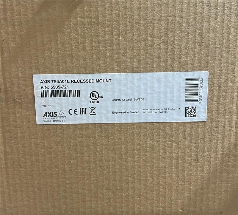 Axis T94A01L Recessed Mount 5505-721
