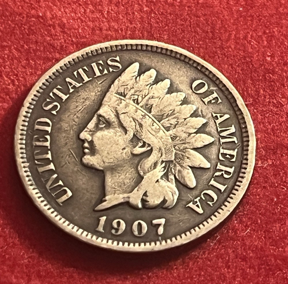 1907 indian head cent BN43