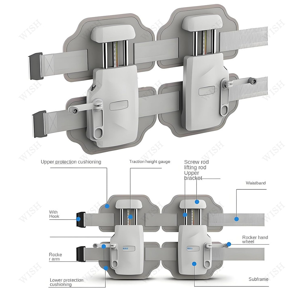 WEIHE Lumbar Traction Device Back Stretcher Spinal Decompression Devices