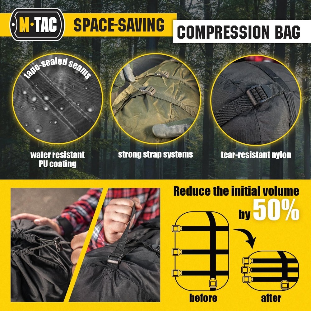 Compression Stuff Sack for Sleeping Bag Military Water Resistant Compression Bag