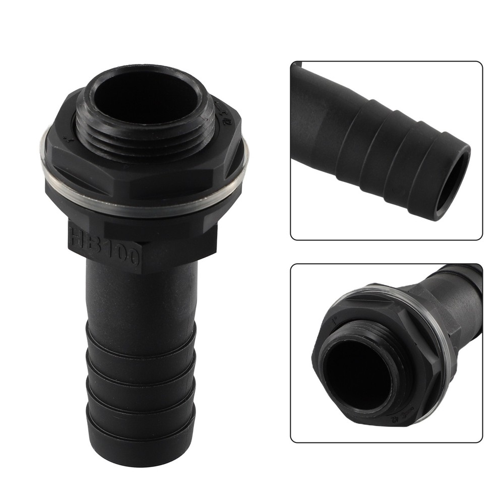Pipe Overflow Connector 1\\\" Barb 3/4\\\" BSPM Thread Quick 1\" Barb 1in