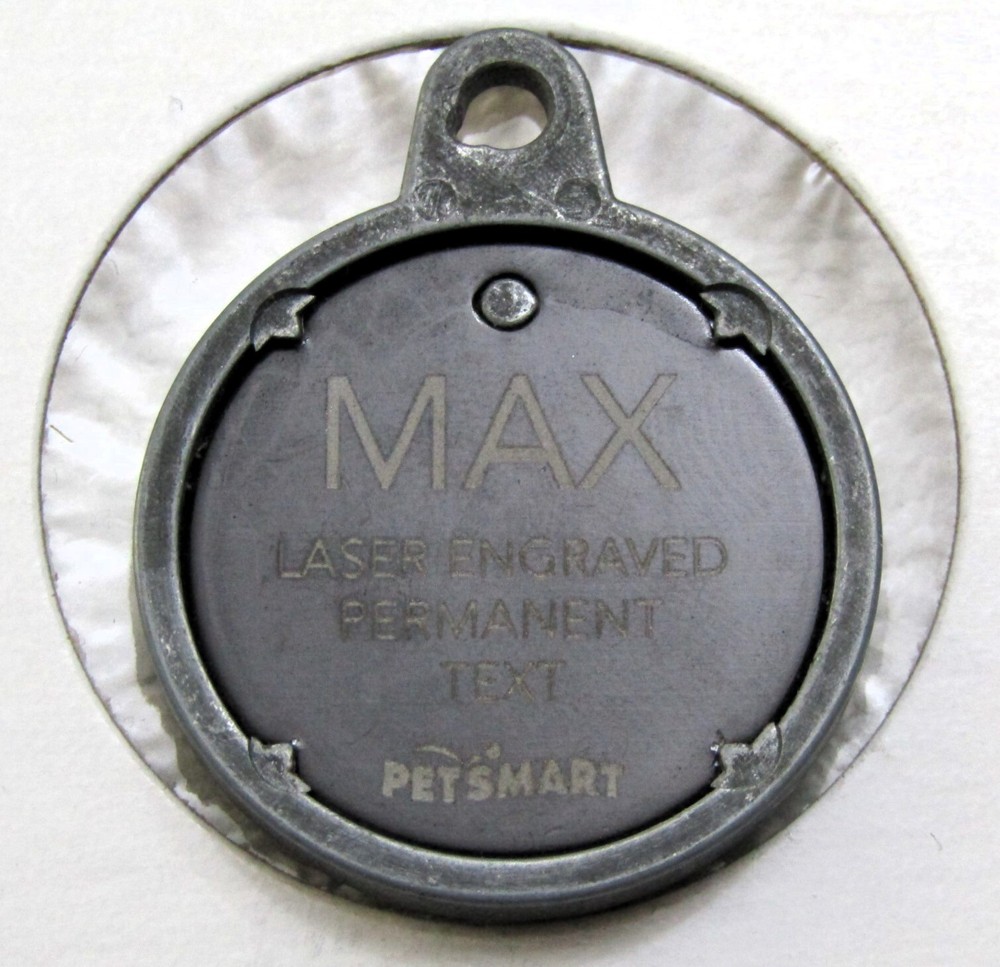 Laser Engraved Permanent Text Petsmart MAX Name Tag Dog Bone Token