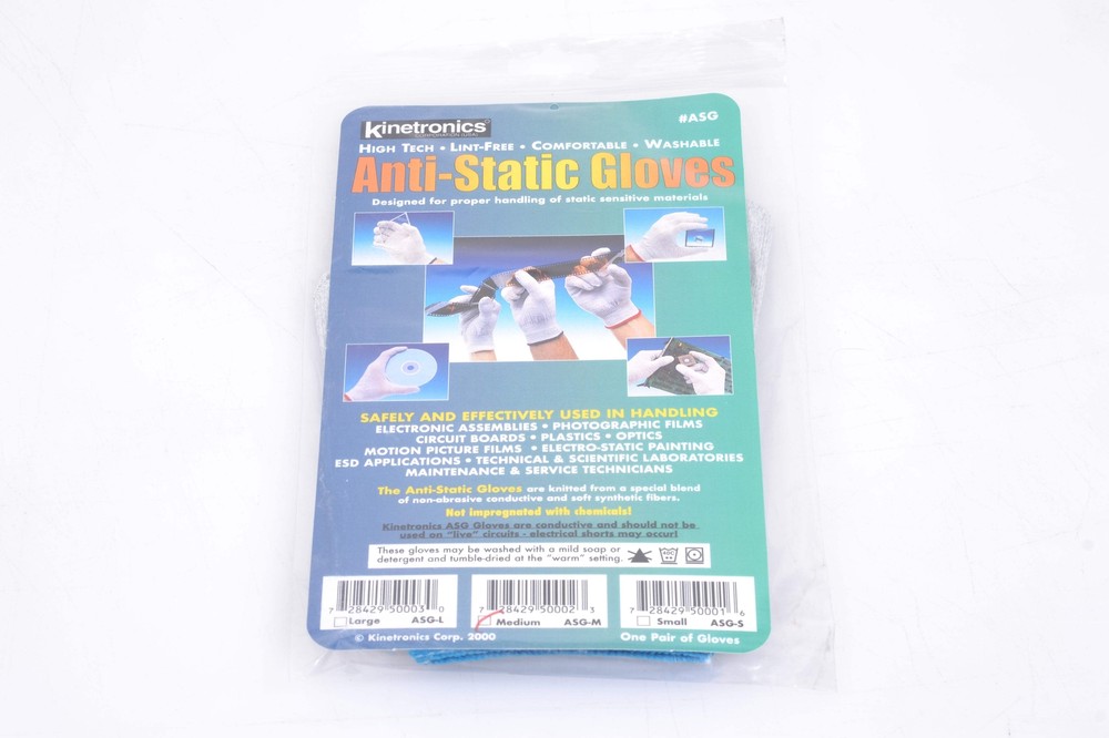 Kinetronics Anti-Static Glove - Medium - ASG-M (1 Pair)