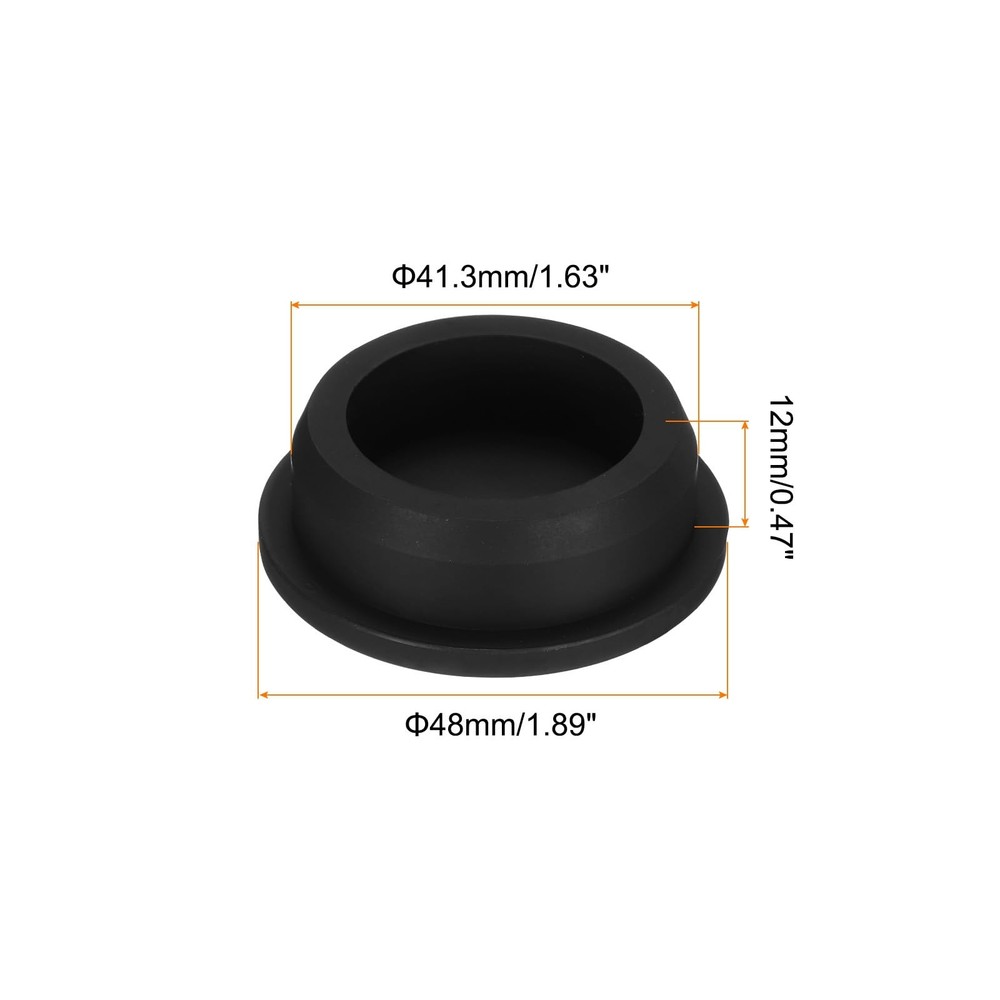 High-Temp Silicone Plug 41.3mm Mount Dia T-Shaped Solid Rubber Stopper