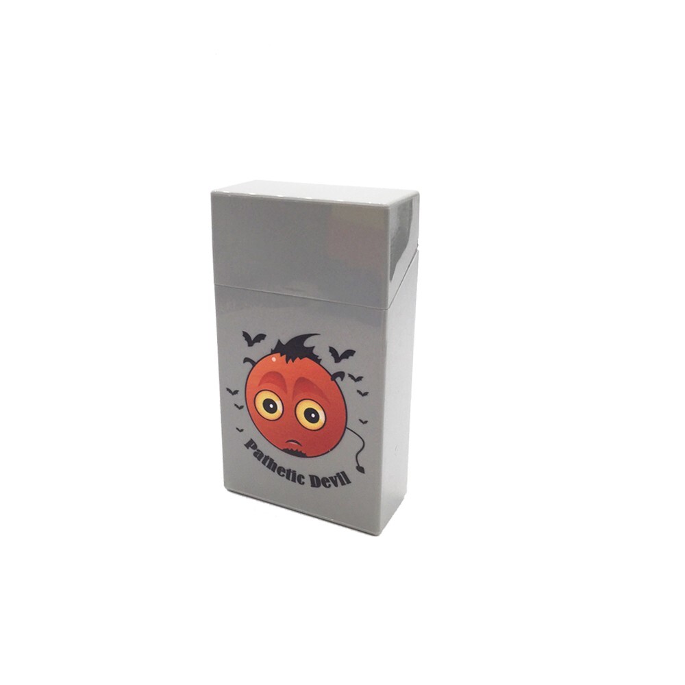 4 Pack King Size Push-to-Open Plastic Cigarette Case Devil Image