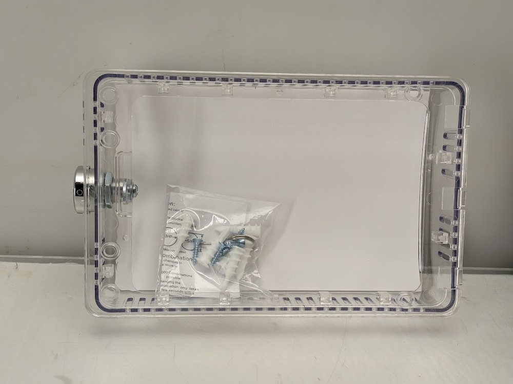 StatGuardPlus Universal Thermostat Guard Cover Clear with Changeable Code Lock