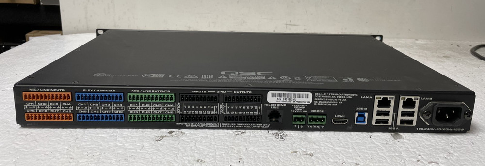QSC Q-Sys Core110F Network Audio Processor For Parts *READ