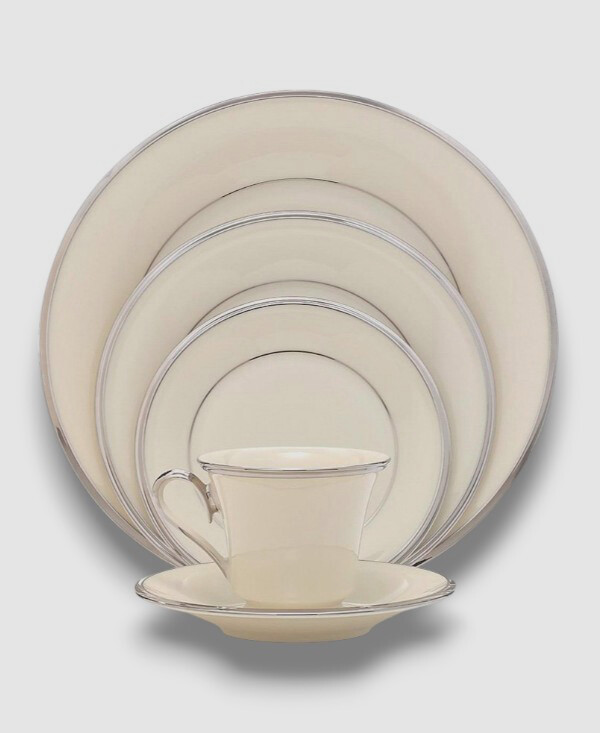 Lenox White Solitaire 5-Piece Dining Place Setting