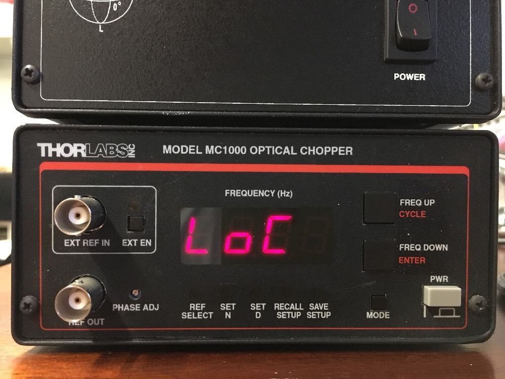 THORLABS OPTICAL CHOPPER MODEL MC1000