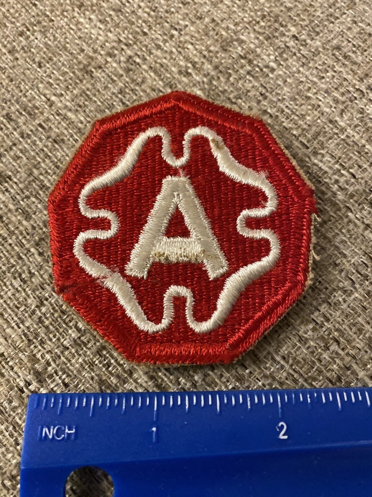 US Army 9th Army White A Patch INV8437