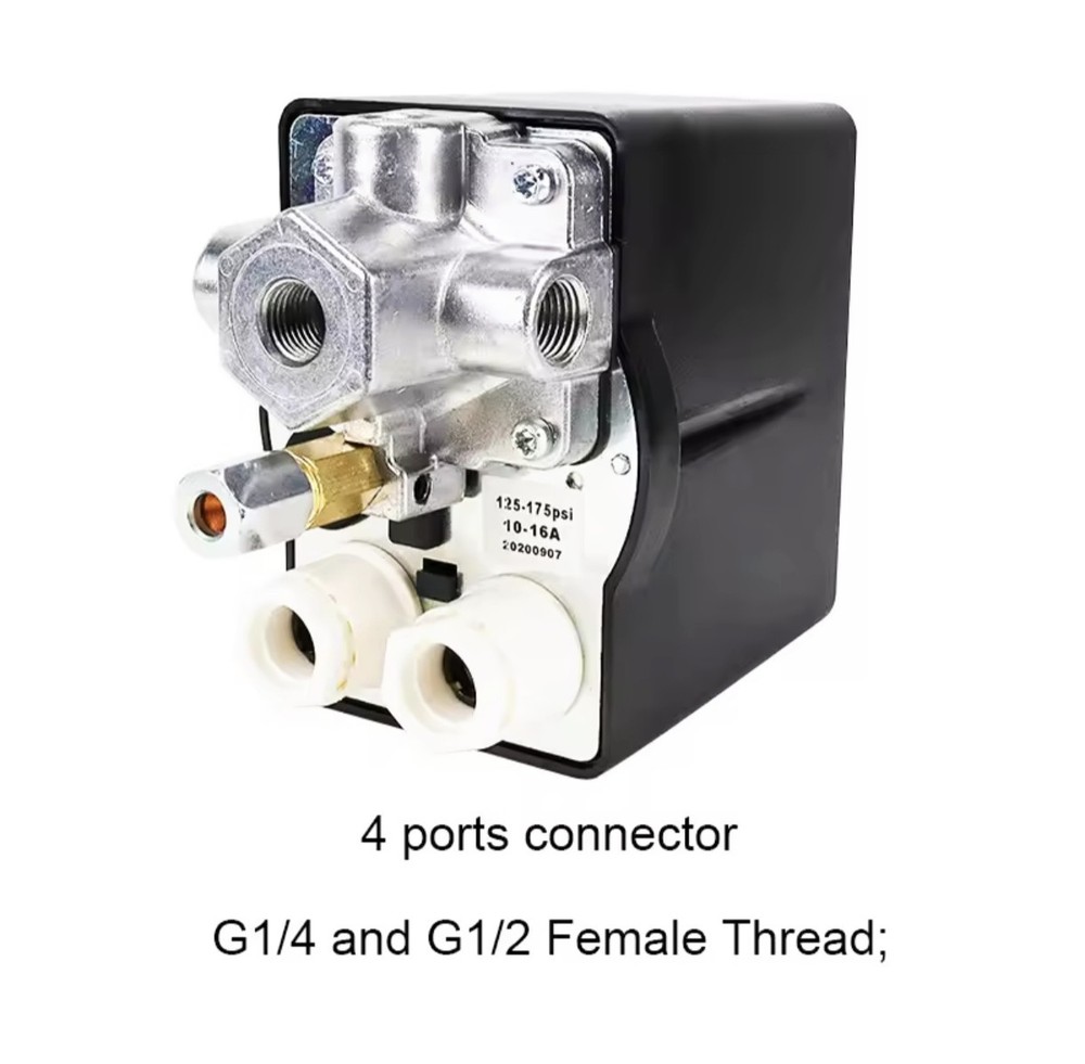 LEFOO LF12 Compressor Pressure Switch 16A Three Phase With Overload 9-12 Bar