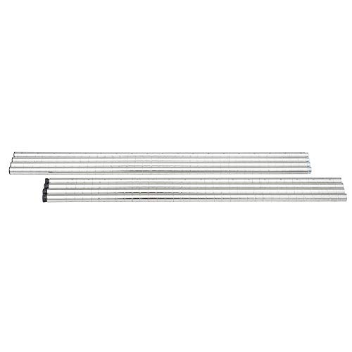 HUBERT® Wire Shelving Soft Silver Post Pack - 74" H