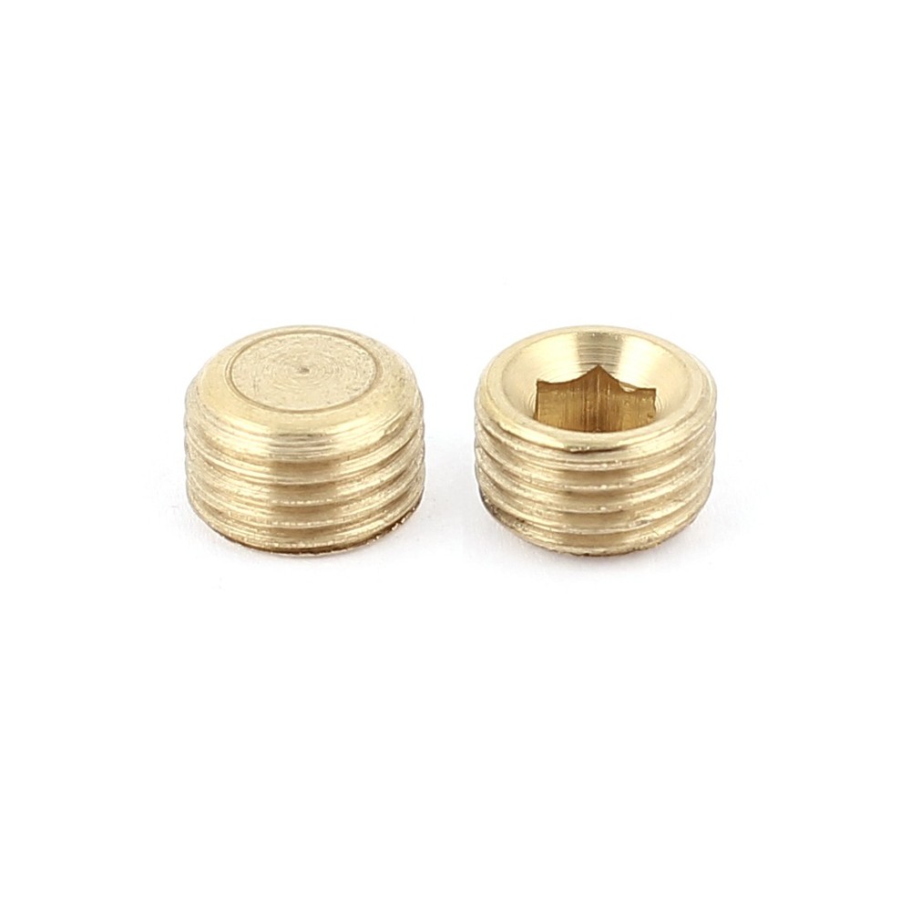1/4BSP Male Thread Copper Hex Socket Head Pipe Coupling Adapter 5pcs