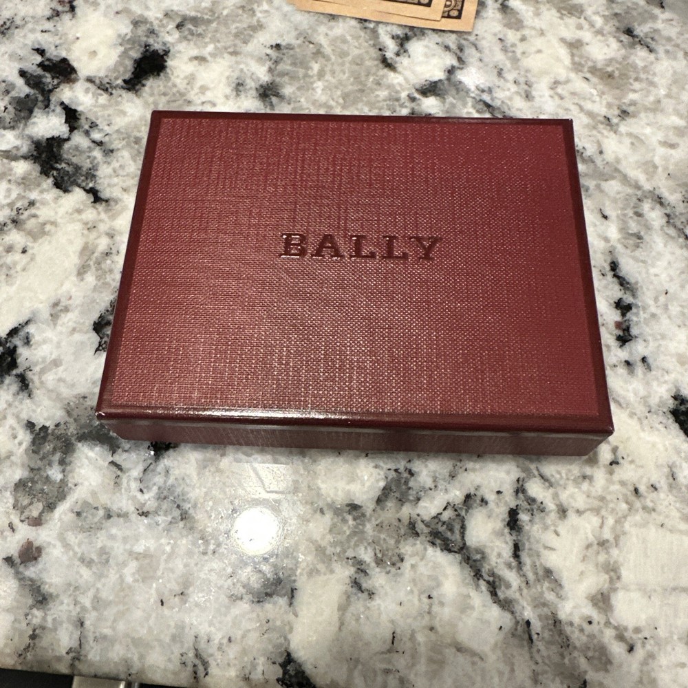 Bally Box EMPTY 5” X 3.75” RED/Burgundy