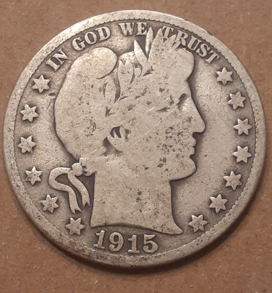 1915 S   BARBER HALF DOLLAR