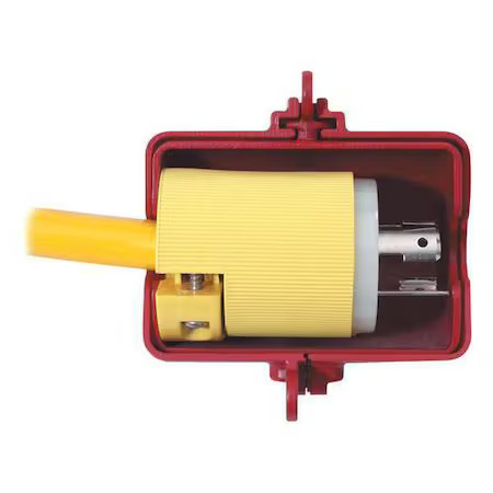 Master Lock 487 Plug Lockout, Red, 9/16In Shackle Dia.