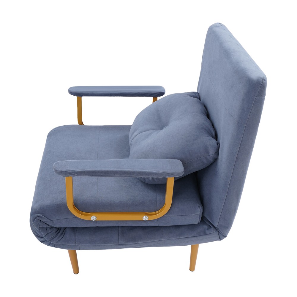 Versatile Folding Sofa Bed with Iron Frame and Soft Sponge, 68x190cm