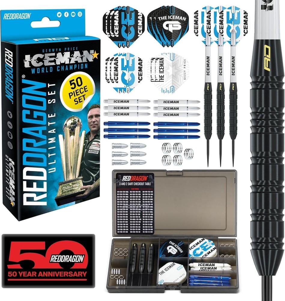 Complete Darts Accessory Package – Checkout Card, Flights, Storage Case