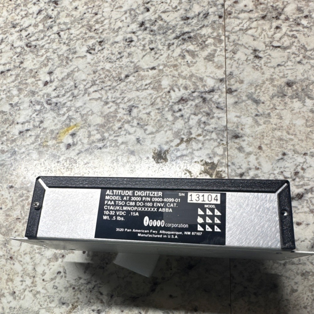 Terra AT 3000 Altitude Digitizer P/N 0900-4099-01 Altitude Incoder Controller