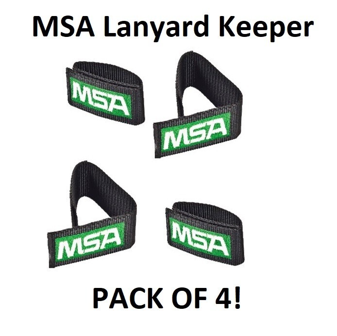 PACK OF 4! MSA 10113240 Hook & Loop Replacement Lanyard Strap Hook Keeper Kit HR