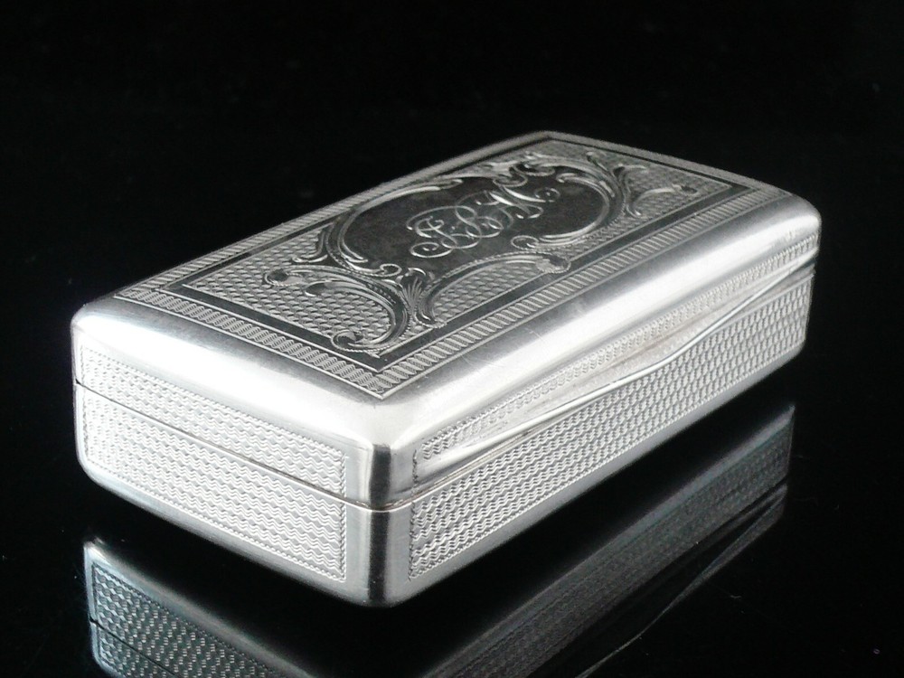 Antique Continental Silver Snuff Box c.1900