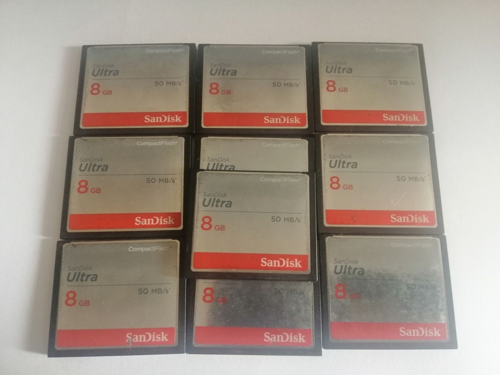 10pcs SanDisk 8GB Ultra CF 50MB/S CompactFlash Memory Card