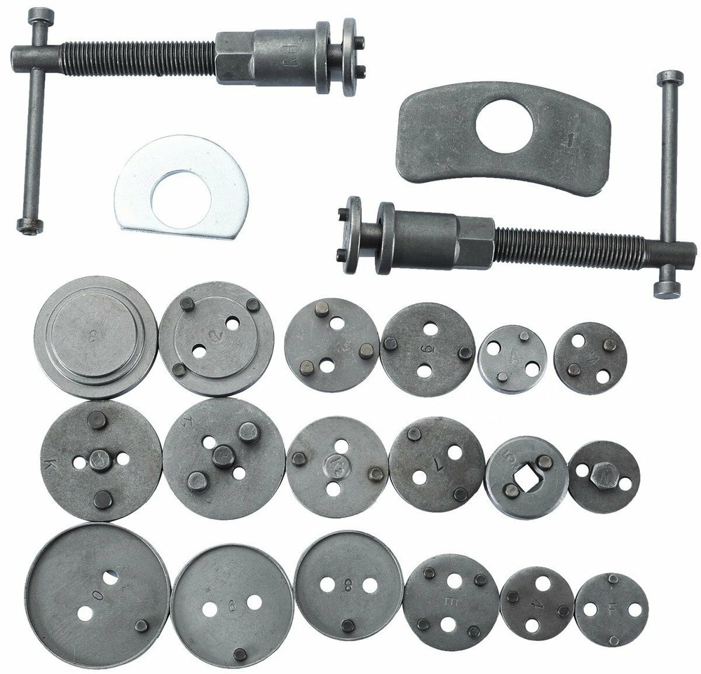 Set(27) Universal Disc Brake Caliper Piston Wind Rewind Tools case & gloves Kit