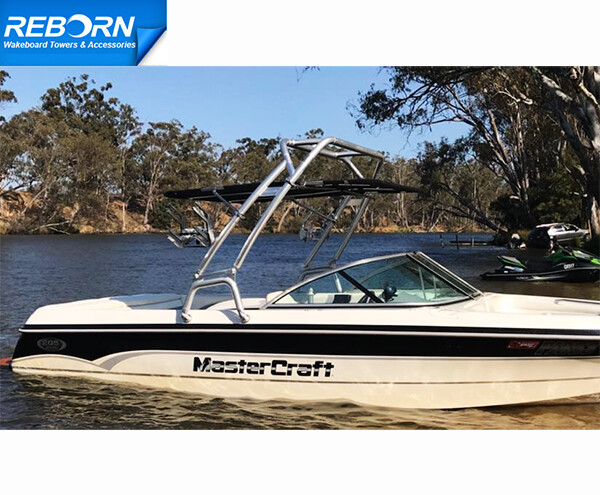 Reborn LaunchX Forward-Facing Wakeboard Tower Polished Fast Install & Fold Down