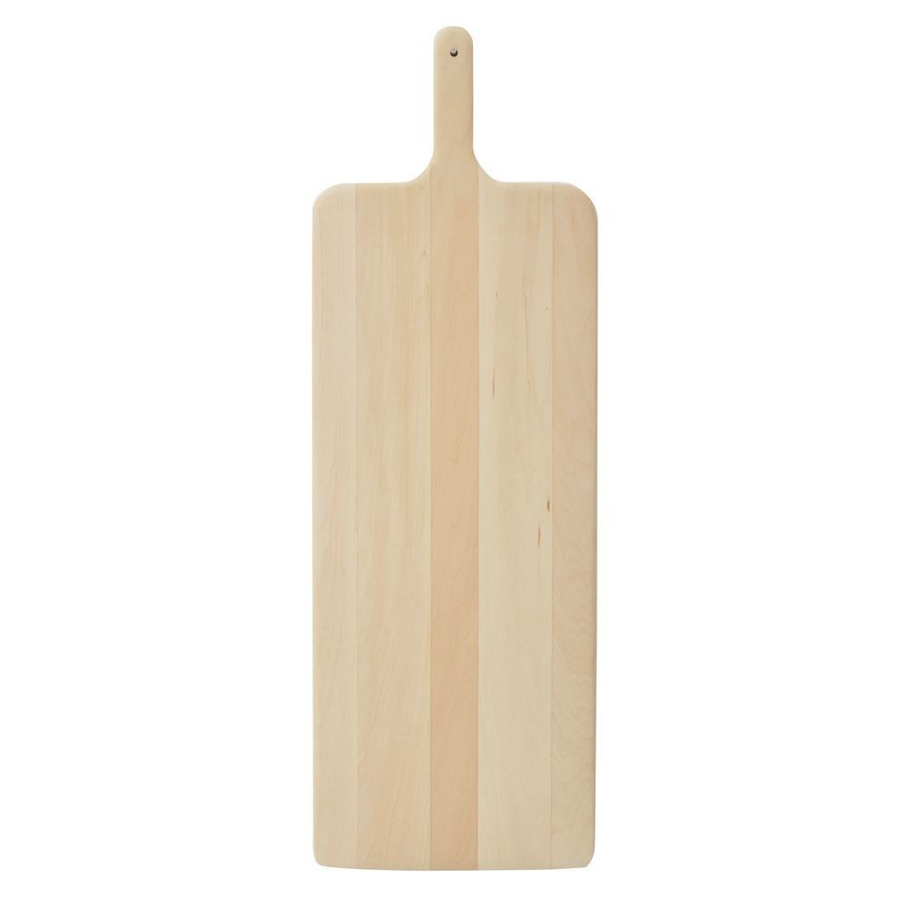 Mr Peel Rectangular Wood Pizza Peel with 6 1/2"L Handle - 29"L x 12"W Blade