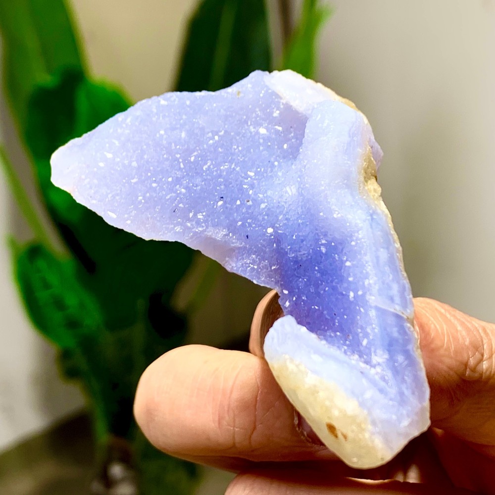 44GNatural Blue striped agate Crystal Chunks piece form Mineral Specimens