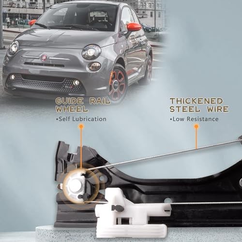 Front Left Driver Side Power Window Regulator with Motor Fiat 500 Driver Side