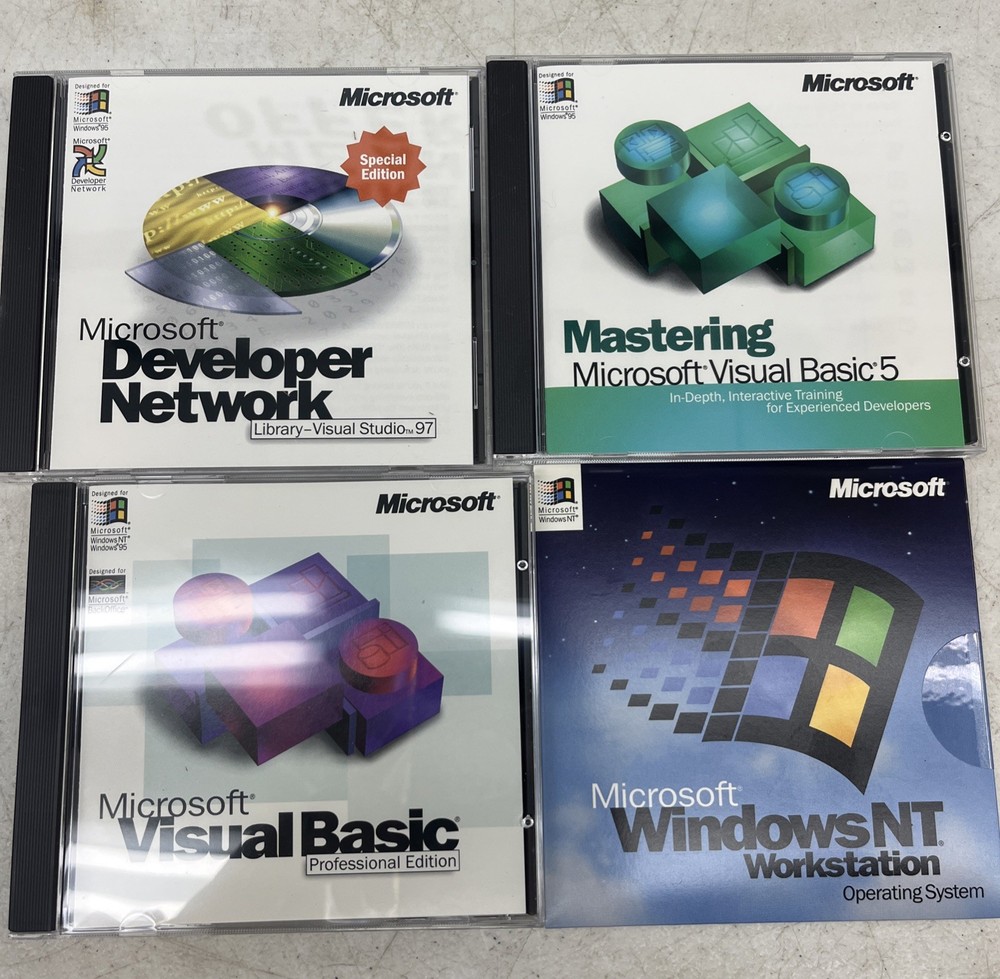 Microsoft Visual Basic 5.0 Professional Edition CD-ROM Software & Retail Box